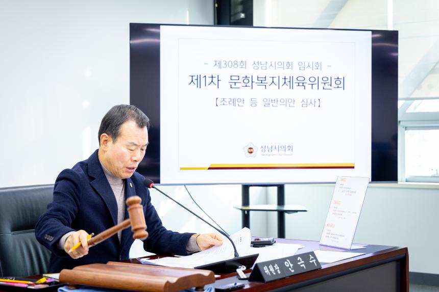 제308회 임시회 제1차 문화복지체육위원회